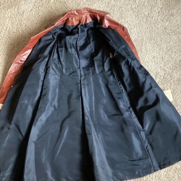 UNWORN Retro Vintage Leather Coat NWT Size M Fall Office Daily Wear Boho - Picture 4 of 13